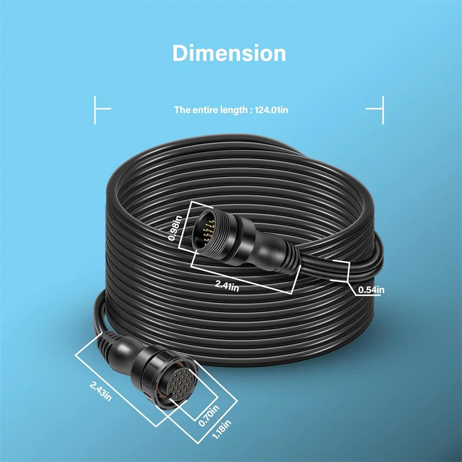 010-12855-00 3-Meter 21-poliges Panoptix LiveScope Transducer-Kabel für Garmin GLS 10 Sonar-Modul Panoptix LiveScope LVS32-TH/LVS34 – Detail 5