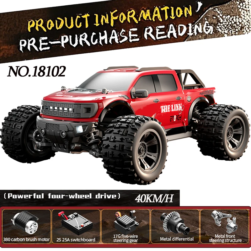 

SCY 18102 4WD RC Car 1:18 2,4 ГГц Внедорожный грузовик со светодиодной подсветкой Автомобили с дистанционным управлением Высокоскоростной дрейф Праздничный подарок для детей