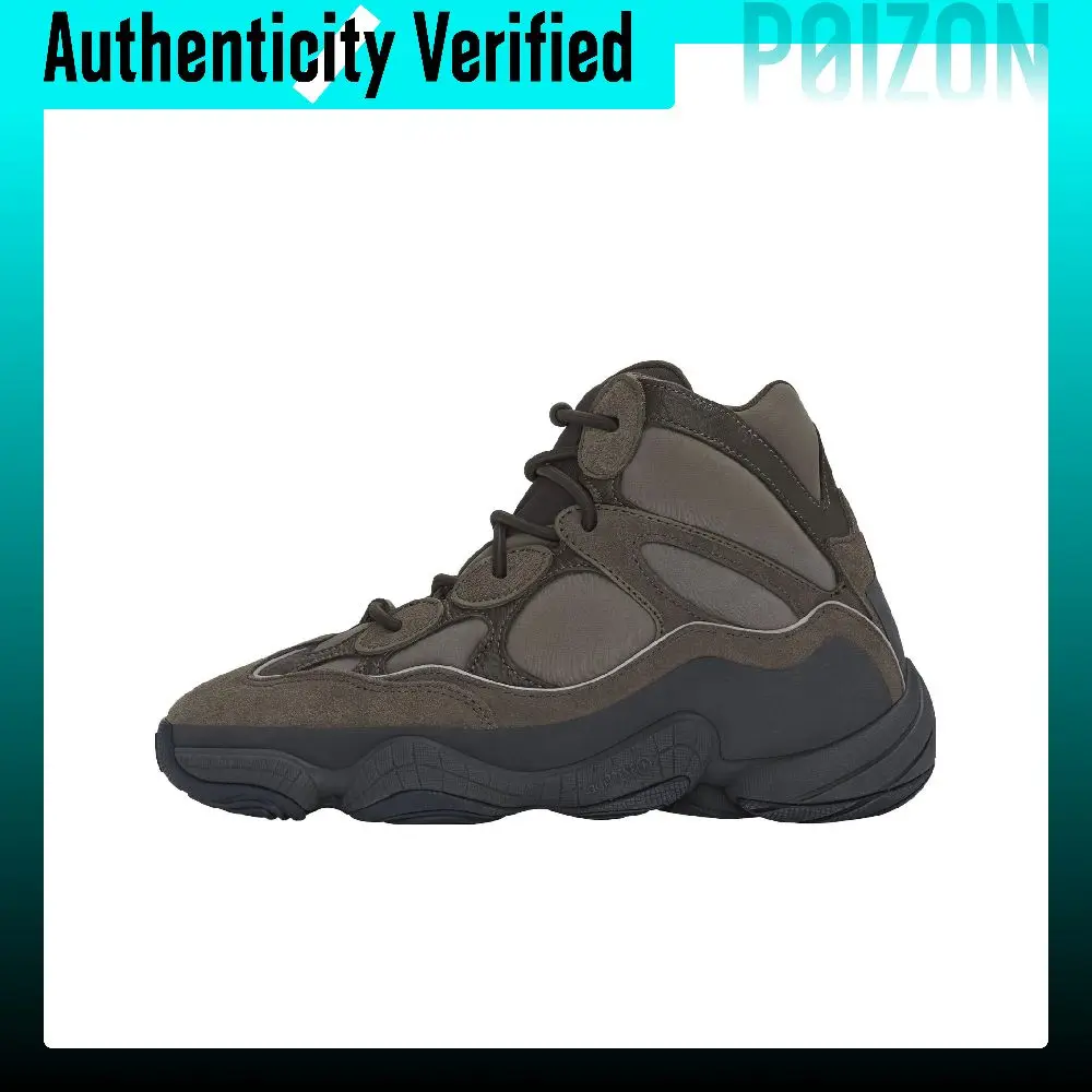Adidas Originals Yeezy 500 Brown High 'Taupe Black' Textile, Split Suede High top Chunky Sneakers Unisex GX4553