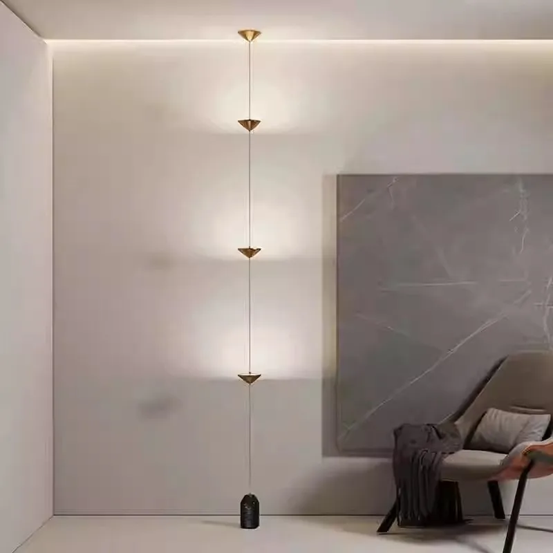 Modern Marble Floor Lamp Black Gold Atmosphere Light for Living Room Sofa Edge Bedsides Hotel Plug In Ceiling To Floor Light