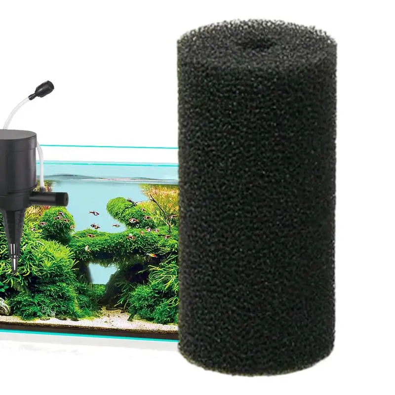 Filter asupan spons penutup Filter akuarium, penutup pelindung pra Filter busa tangki ikan Inflow Inlet Filter gulungan akuarium