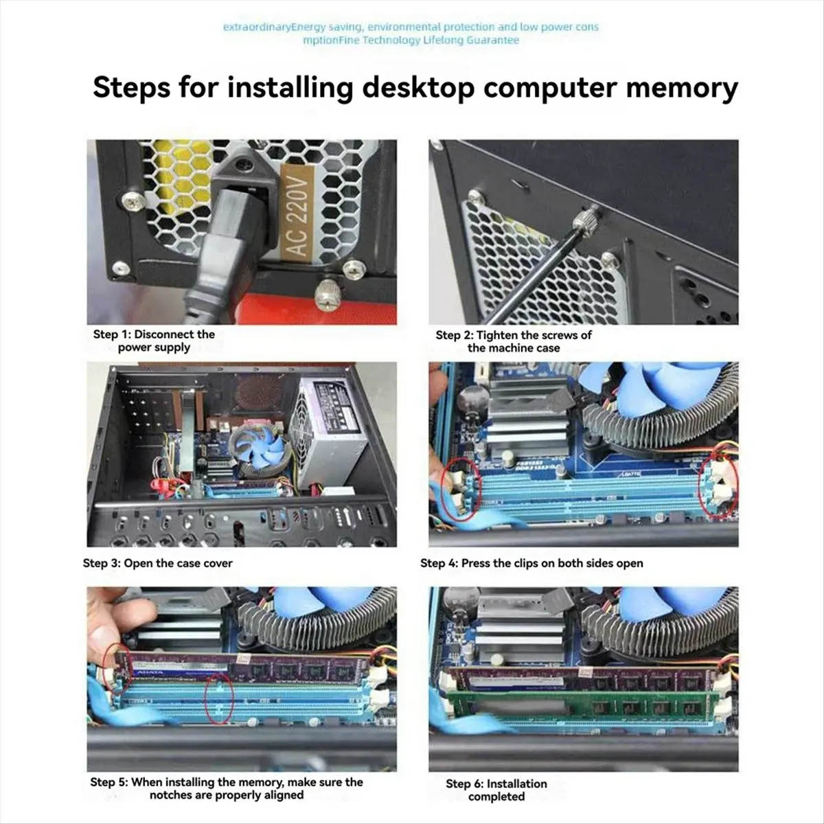 828328 DDR2 4 GB Speichermodul mit großer Kapazität, 240 PIN PC2-5300, 667 MHz Hochfrequenz-Speichermodul für Desktop-Computer