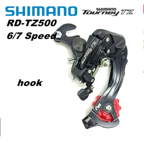 Deragliatore Posteriore Shimano Tourney RD-TZ500 6/7 V – Gabbia Lunga Con Attacco A Claw