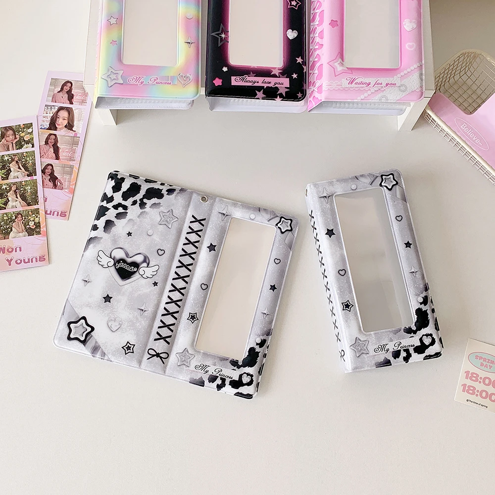 Y2K PVC Card Cover Korean Photocard Album Hanging Decoration Keychain Pendant Idol Card Display Protector Sweet Korean Style