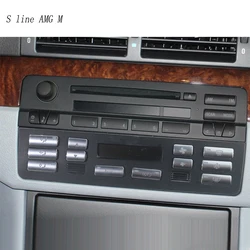 For BMW 3 Series E46 1999-2004 Car Central Control Air Conditioning CD Panel Switch button Cover Stickers Interior Accessories
