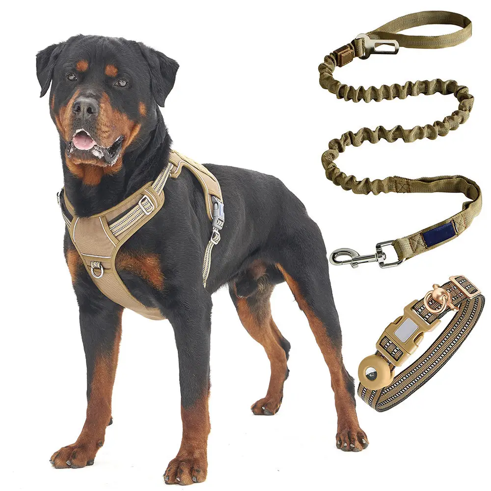 

Набор тактических шлейфов для собак Factory Direct: комбинированный многофункциональный тренировочный поводок и ошейник для K9