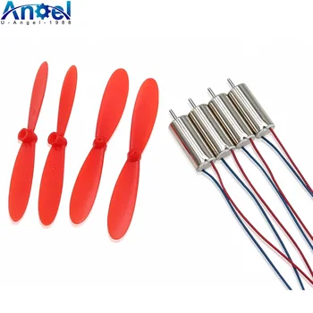 4 x DIY DC 3.7 V 50000 RPM 716 Içi Boş Fincan Çekirdeksiz Yüksek hızlı Motor ile 4x55 MM Pervane Cw CCW DIY Mikro FPV Quadcopter