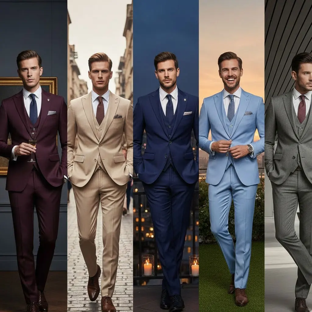 

Мужской свадебный костюм-двойка для жениха и свидетеля, приталенный, повседневный