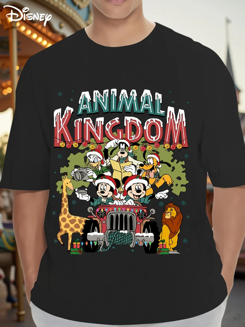 

Summer Disney Men's T-shirt, Christmas Animal Kingdom Adventure Pattern, Ideal Gift for Men - Summer Casual Printed T-shirt