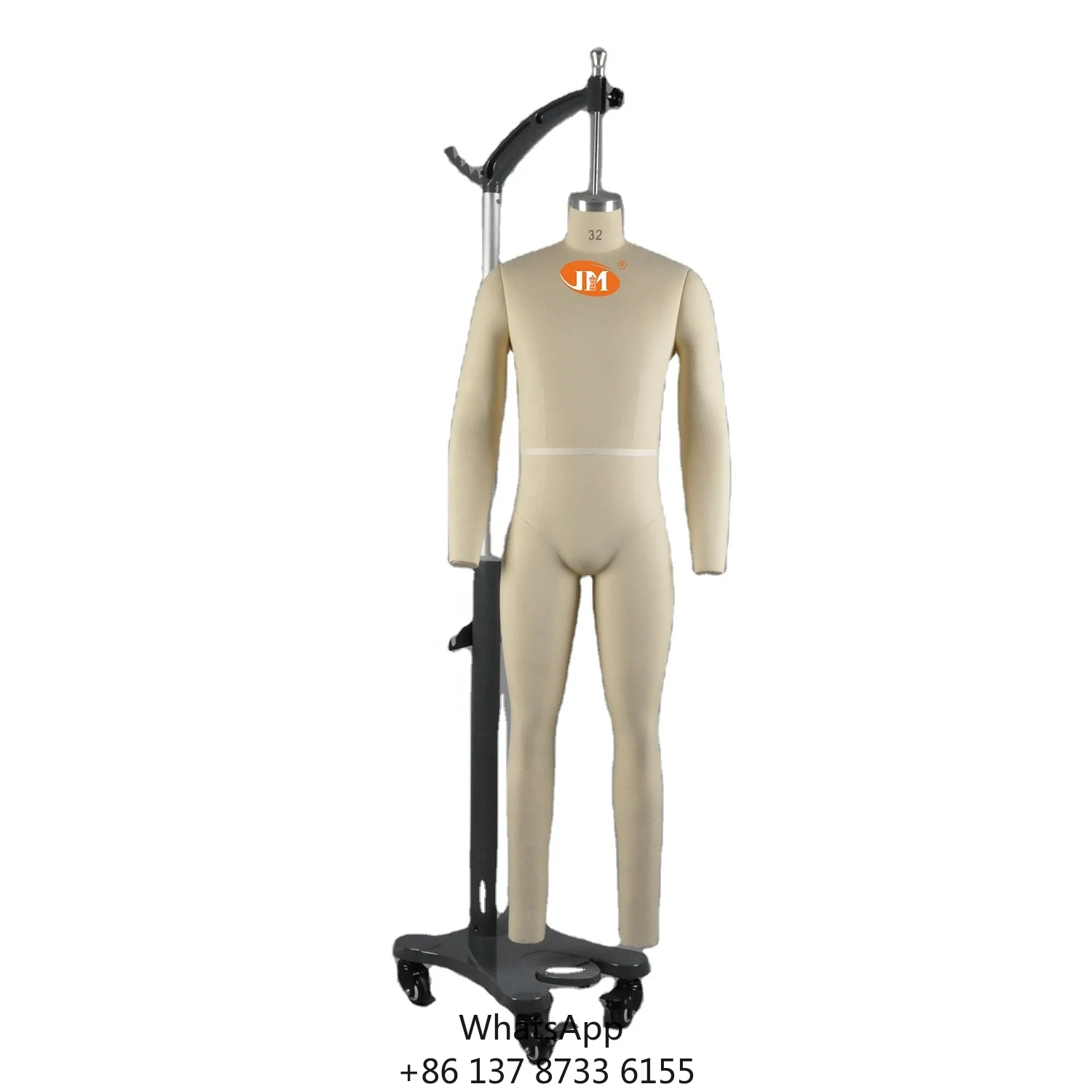 Customized Full Body Male Mannequin Tailored Men's Dress Form With Memory Foam Body Detachable Arms Collapsible Shoulders