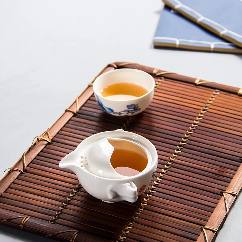 

Ceramic Teapot and Cup set White Porcelain Chinese Tea Kettle Ceramic Tea Cup Sets Include 1 Pot 1 Cup Quik Cup