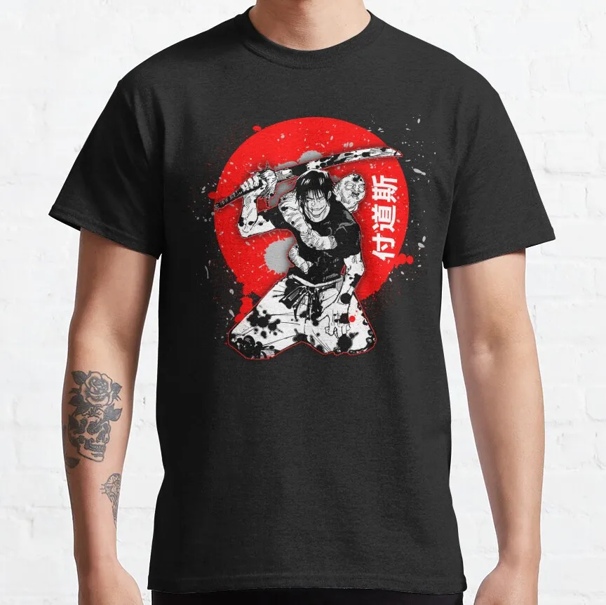 

Anime Jujutsu Kaisen Fushiguro Toji graphic t shirts retro japan manga 100% cotton printed t shirt for men Large size tops