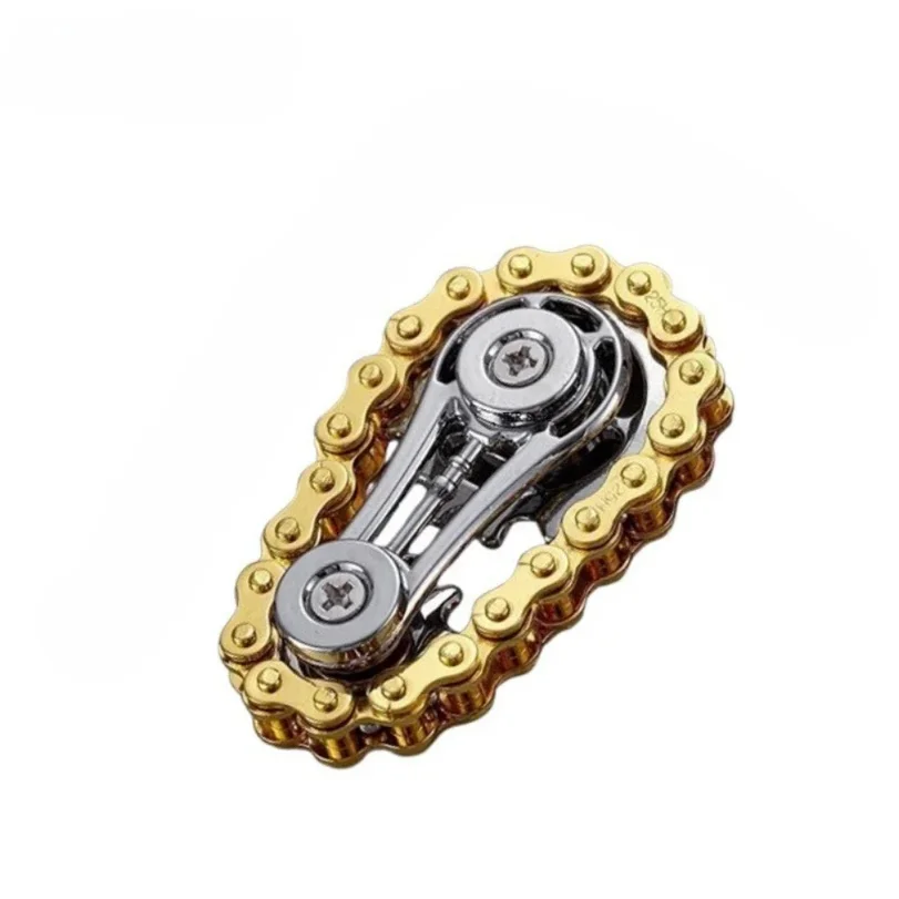 AliExpress Sprocket Flywheel Flywheel Flying Top Flying Disk Anti-Anxiety Ornaments Metal Bicycle Chain EDC Rotating Flying Disk Adult Toy