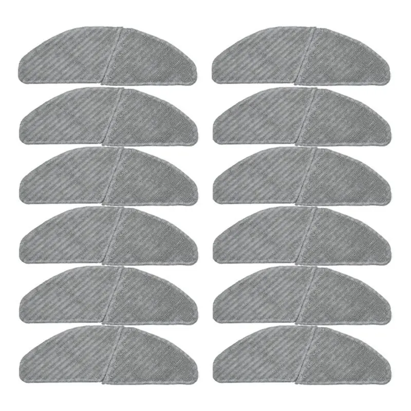 

12Pcs Robot Vacuum Cleaner Mop For Midea S8+ M7 Pro Robot Polyester Swipe Wipe Home Appliance Parts-AT36