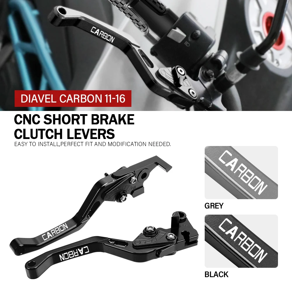 For DUCATI Diavel Carbon 2011 2012 2013 2014 2015 2016 Motorcycle Adjustable Brake Clutch Levers Handle CNC Aluminum Accessories