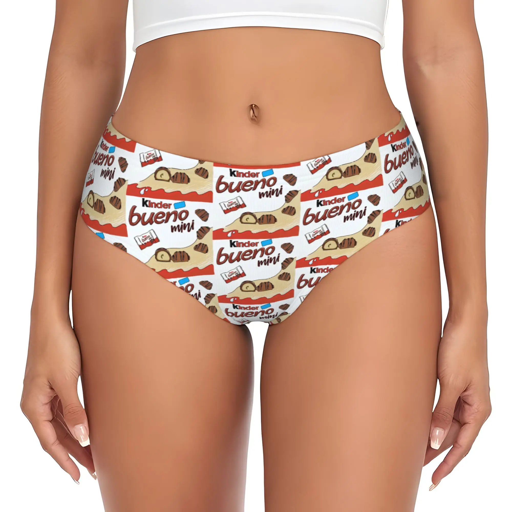 Braguitas Personalizadas de Chocolate K-Kinder B-Bueno para Mujer, Ropa Interior Transpirable y Elástica