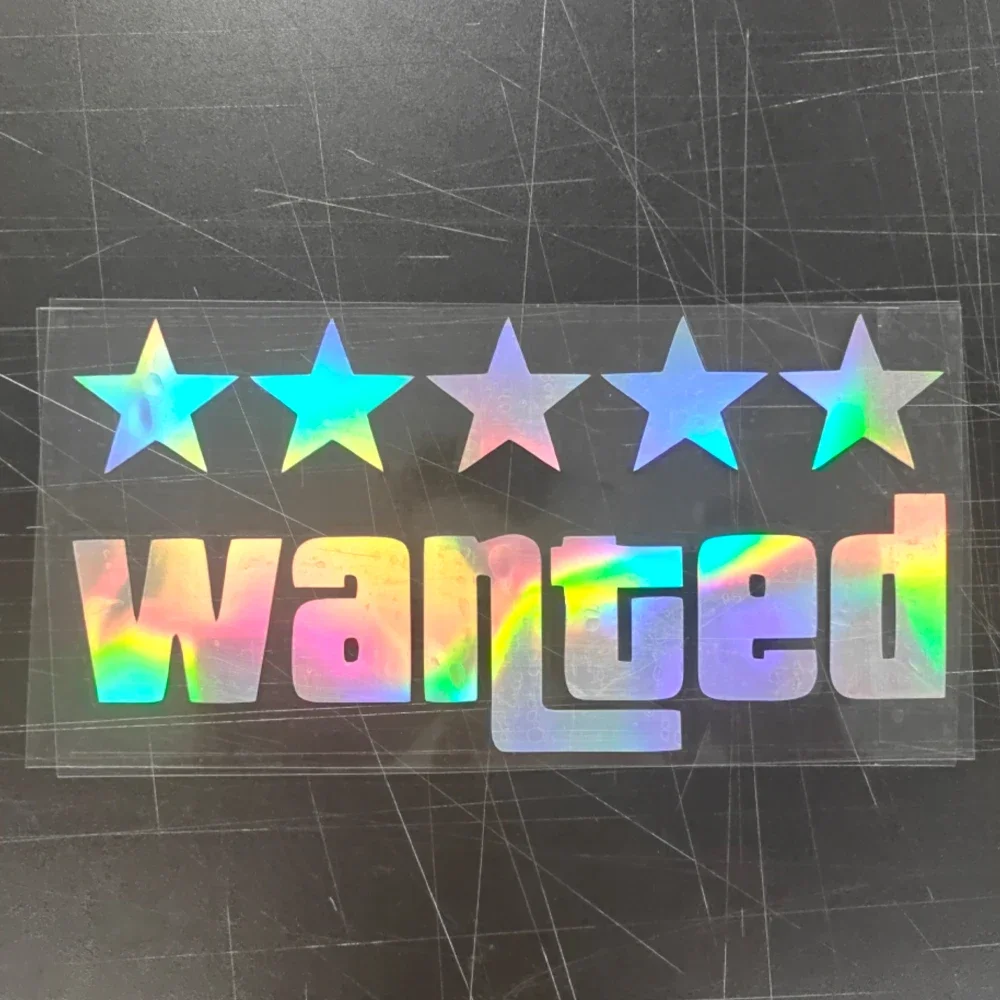 Autoaufkleber „Wanted“ – Laser-Auto-Sticker, lustige Vinylfolien-Aufkleber für Auto-Stoßstangen, Fenster, Motorräder, Laptops, Wände und Zubehör – Detail 6