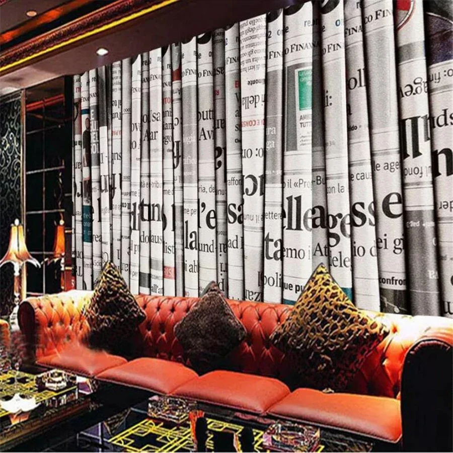 Custom wallpaper 3D photo murals retro newspaper living room background wall Old Shanghai Architecture Nostalgic wallpaper mural