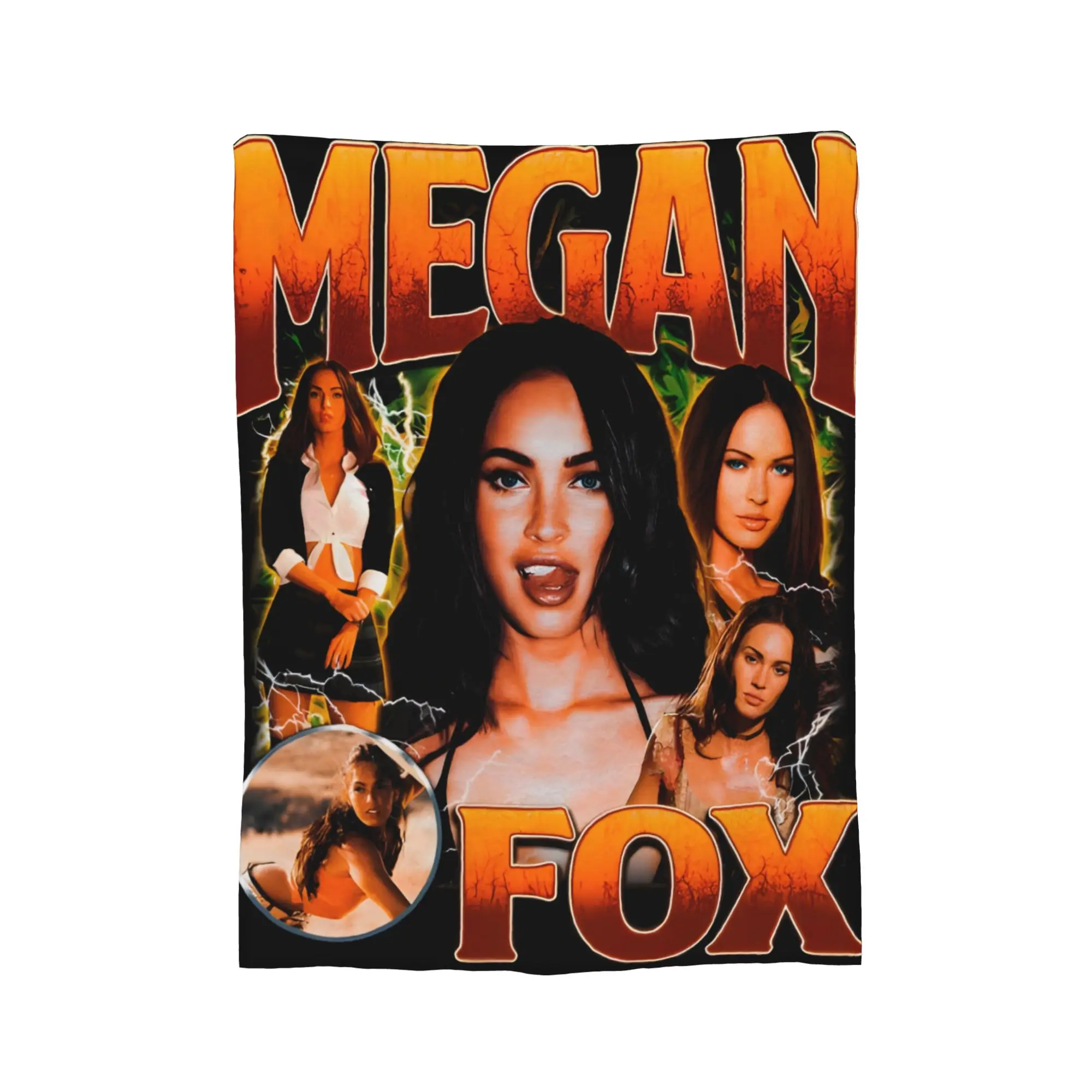 Megan Fox Vintage Bootleg Blankets  Flannel Awesome Soft Throw Blankets for Bed Sofa Autumn/Winter