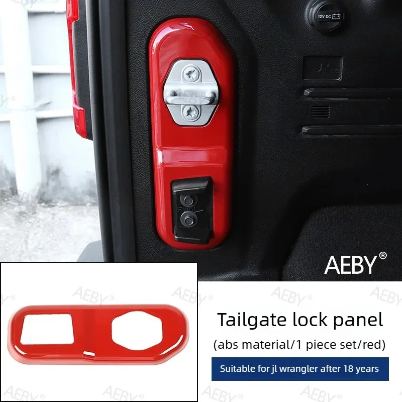 For Jeep Wrangler 2018 Trunk tailgate latch,Tailgate panel cover decoration,lock bread,car decorative stickers,Accessories