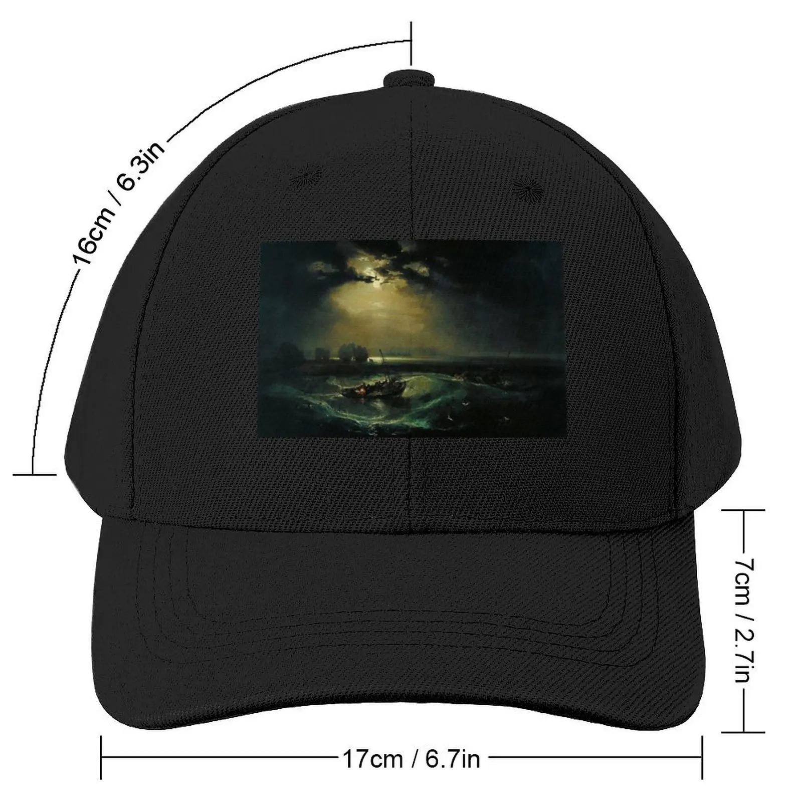 Joseph Mallord William Turner - Fishermen at Sea Baseball Cap Golf Cap Hip Hop Fishing cap Hats For Women Men's