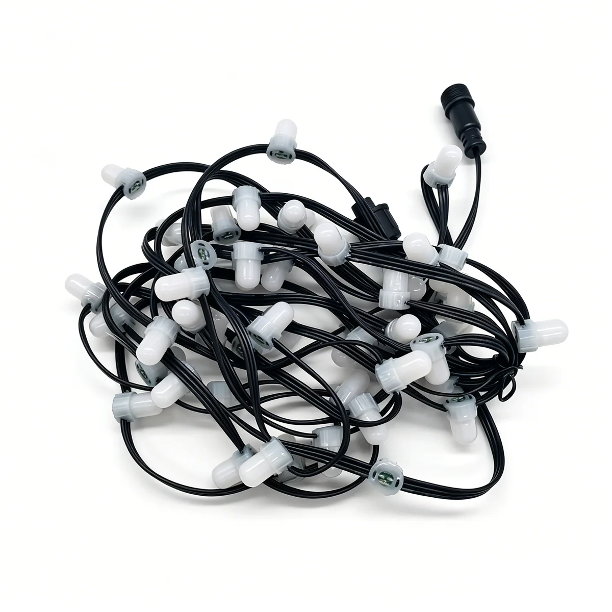 

Умная светодиодная гирлянда Smart 12mm Bullet Pixel RGB LED Gumdrop 12V LB1908IC 2811, 100 узлов, с черным проводом xConnect для праздничного декора