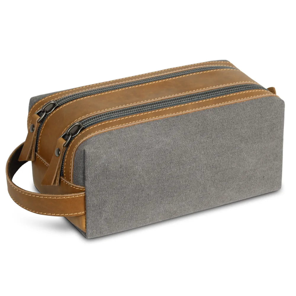 حقيبة أدوات الزينة المحمولة المربعة المقاومة للماء للرجال، حقيبة تخزين للسفر، حقيبة مكياج ذات سعة كبيرة