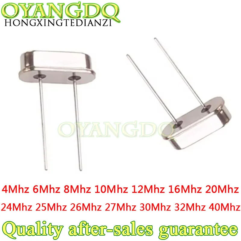 (10PCS)HC-49S 4Mhz 6Mhz 8Mhz 10Mhz 12Mhz 16Mhz 20Mhz 24Mhz 25Mhz 26Mhz 27Mhz 30Mhz 32Mhz 40Mhz ..Crystal Oscillation DIP-2.