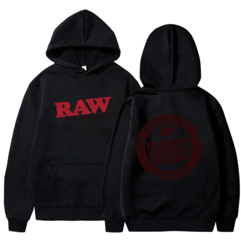 

RAW Fashion Hoodie Men's Sweatshirt Polar Fleece Hooded Harajuku Hip Hop Casual Men's Ladies Hoodie High Quality Pullover Hoodie