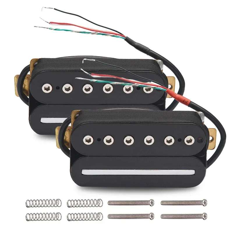Electric Guitar Humbucker Pickup, Blade & Hex Screw Adjustable Dual‑Coil 4C Wire for Coil‑Splitting Guitar