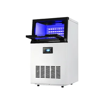 Ice maker commercial milk tea shop large 75/100kg large capacity small automatic cube ice maker 
