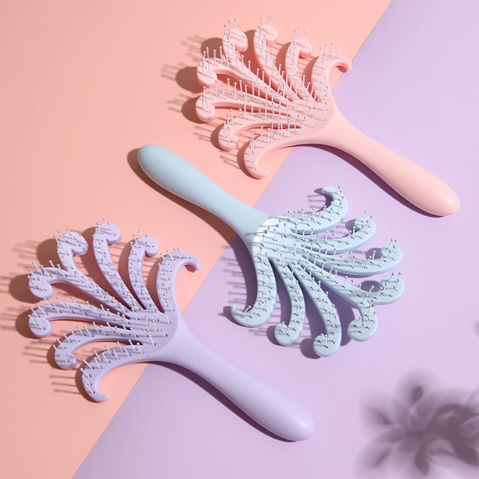 

Расческа в форме осьминога, мягкая и нежная к волосам, массажная, подходит для сухих и влажных волос, портативная, эксклюзивная расческа для девочек.