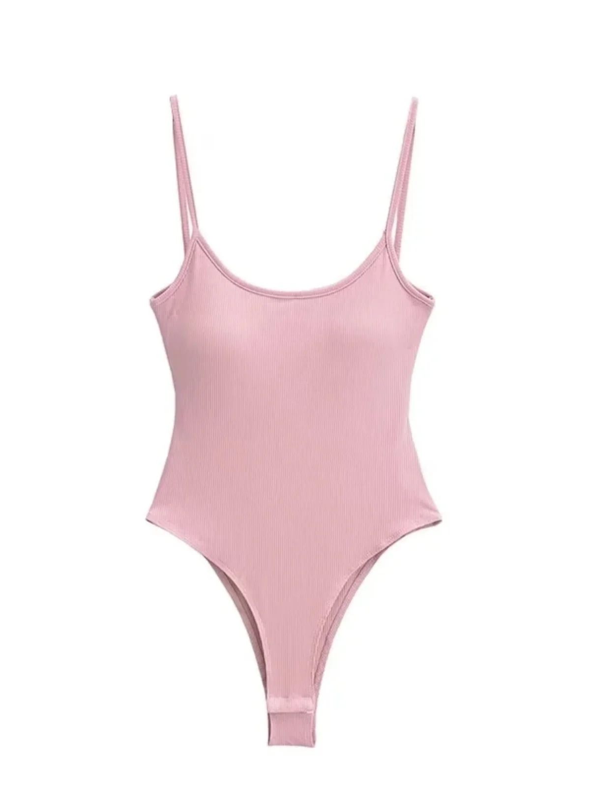 Sexy Backless Metal Ring Connective Tank Top Women's Slim Fit Base Shirt with Built-in Bra Pad Self-Adhesive Underwear