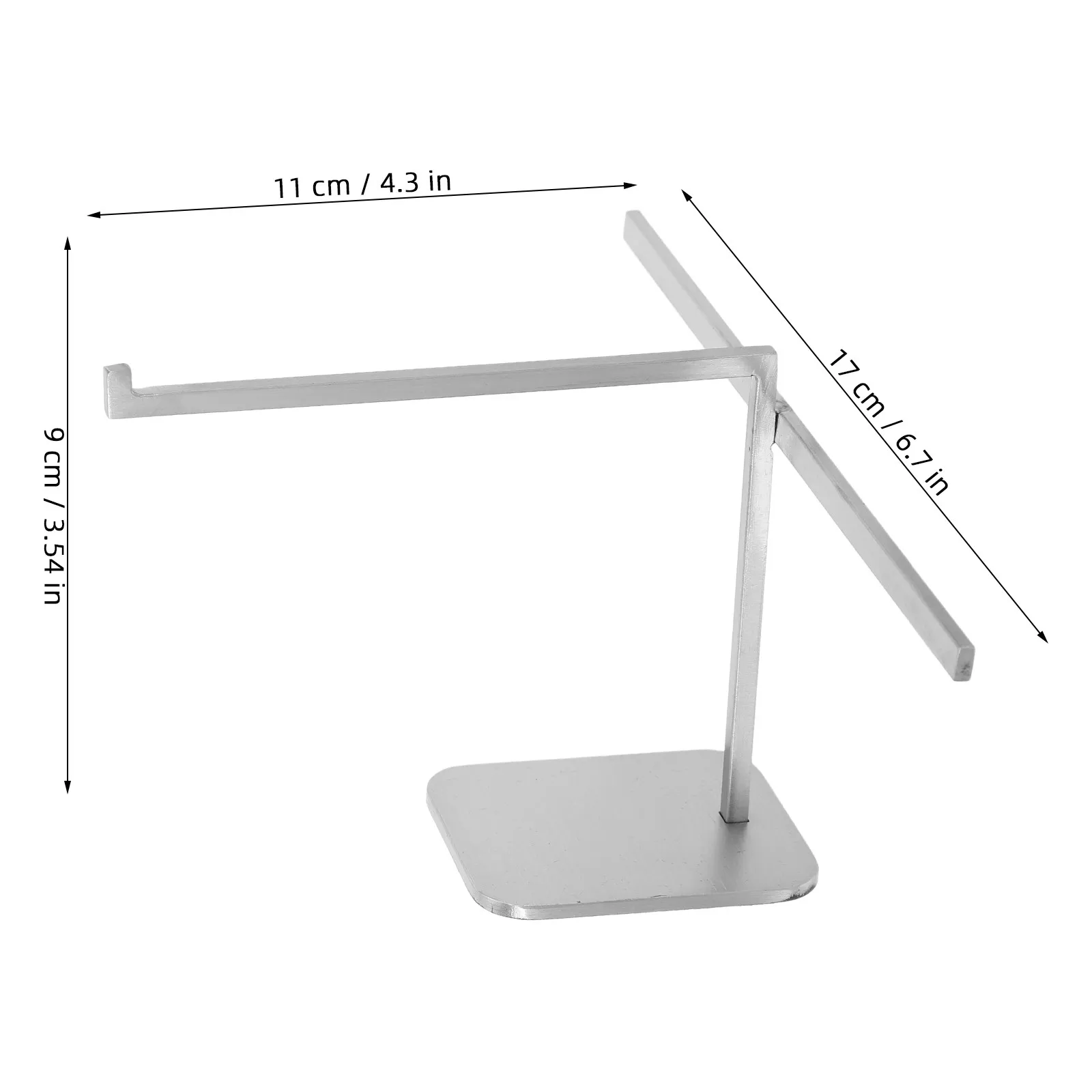 Single-Layer Eyeglass Display Stand Stainless Steel Sunglasses Rack Countertop Glasses Organizer Retail Eyewear Display Holder