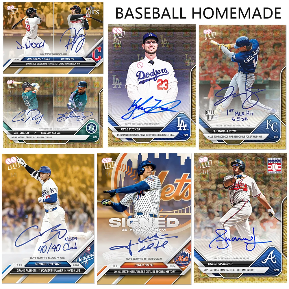 BASEBALL DIY homemade Autographed Oblique Light Laser Collector Card JUAN SOTO CARLOS BELTRAN SHOHEI OHTANI CAL RALEIGH