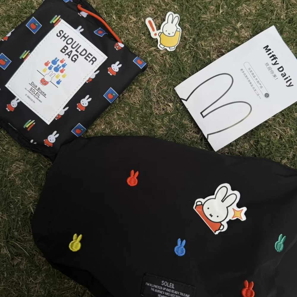 

New Miffy Crossbody Bag Kawaii Girls' Creative Dumpling Bag Versatile Embroidered Handbag Couple Cartoon Waist Bag Storage Bag