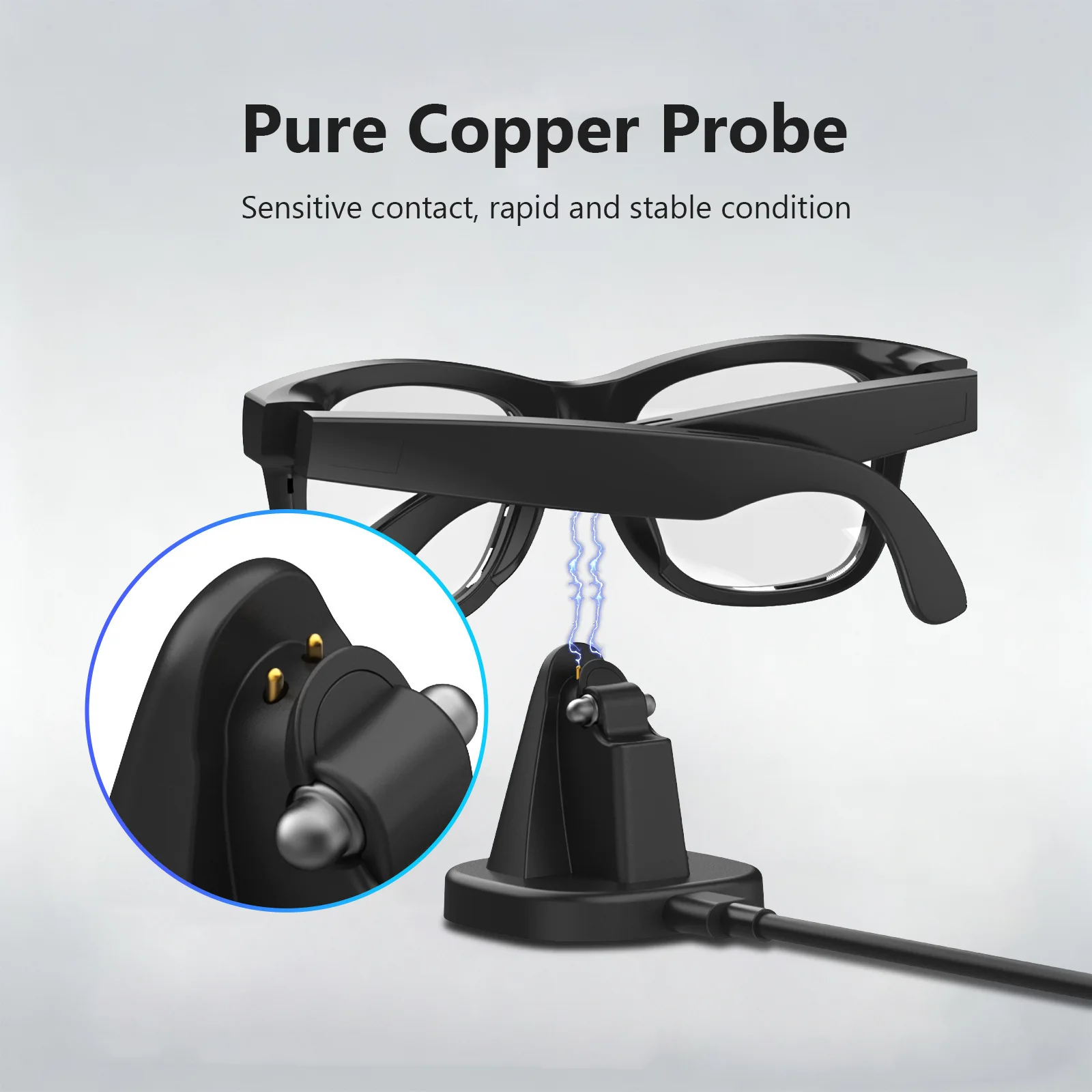 Base de Carregamento Portátil para Óculos Inteligentes Ray-Ban Meta - Carregador para Wayfarer, Headliner e Skyler