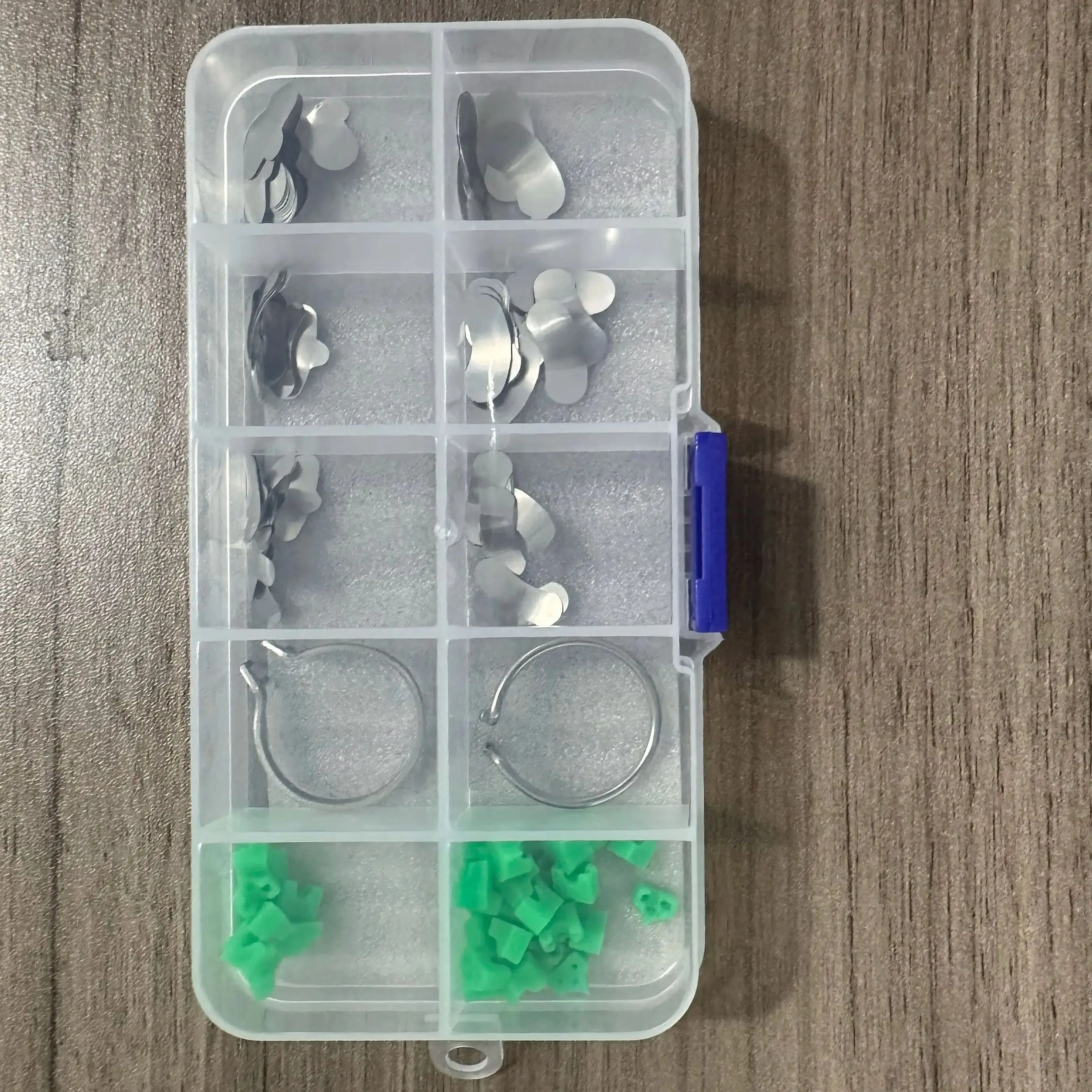 

100Pcs/box Dental Contoured Matrix Bands with 2 Rings Dental Matrix Band Forming Clip