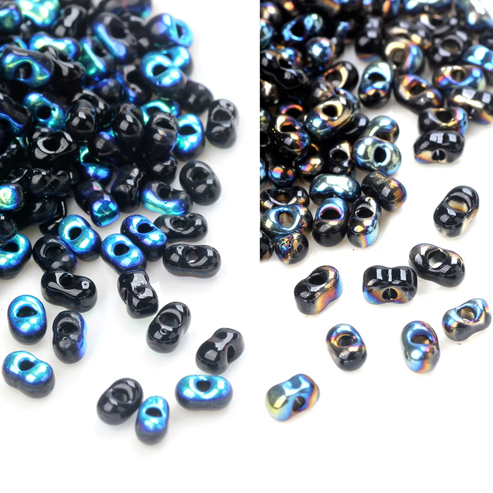 

10G/Lot 6MM Metallic Color Glass Picasso Peanut Loose Bead DIY Handmade Bracelet Necklace Jewelry Accessories Making For Party