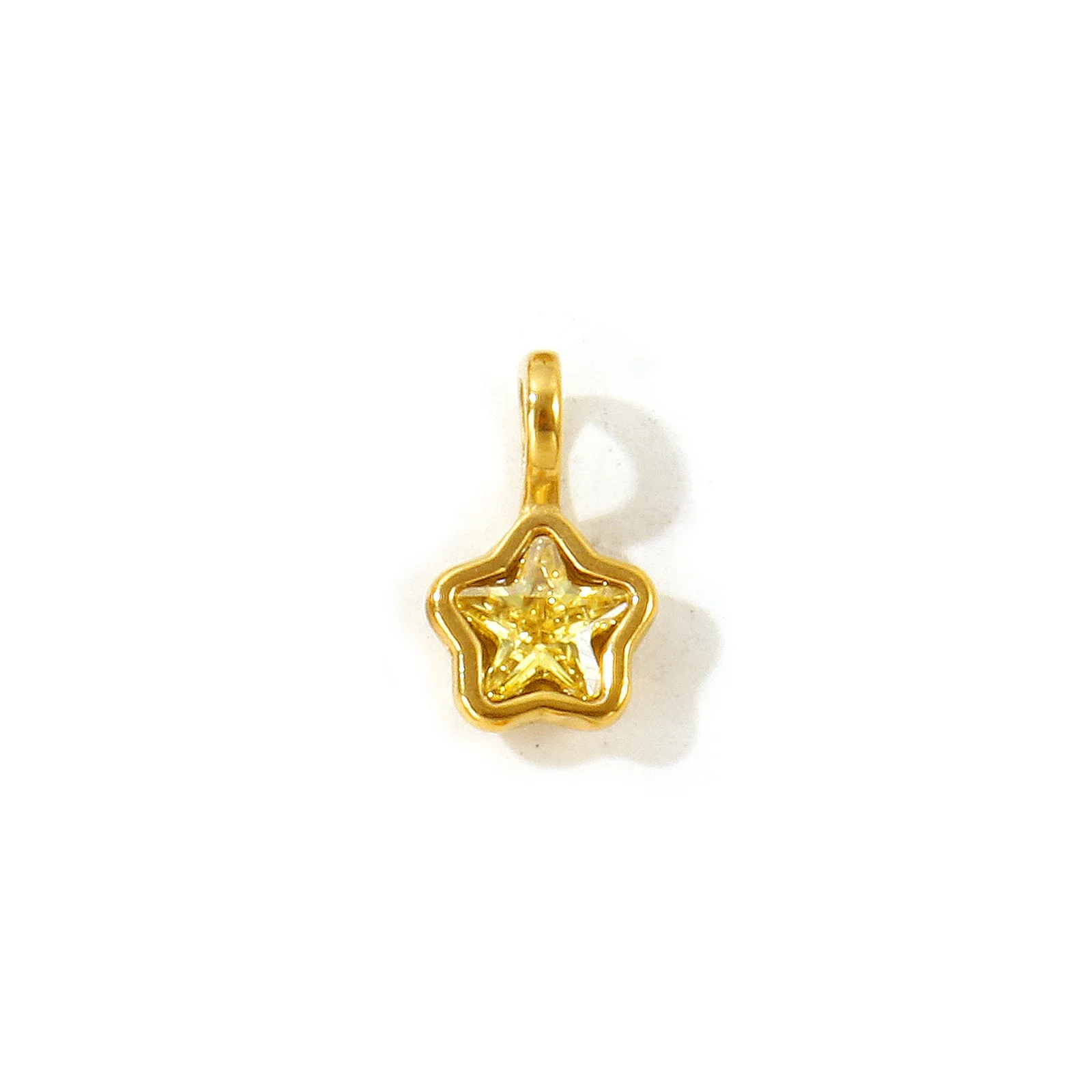 5 Stück Kubische Zirkonia Mini-Anhänger Geometrisches Herz Stern 18K Vergoldeter 304 Edelstahl Anhänger DIY Halskette Schmuck Großhandel – Detail 6