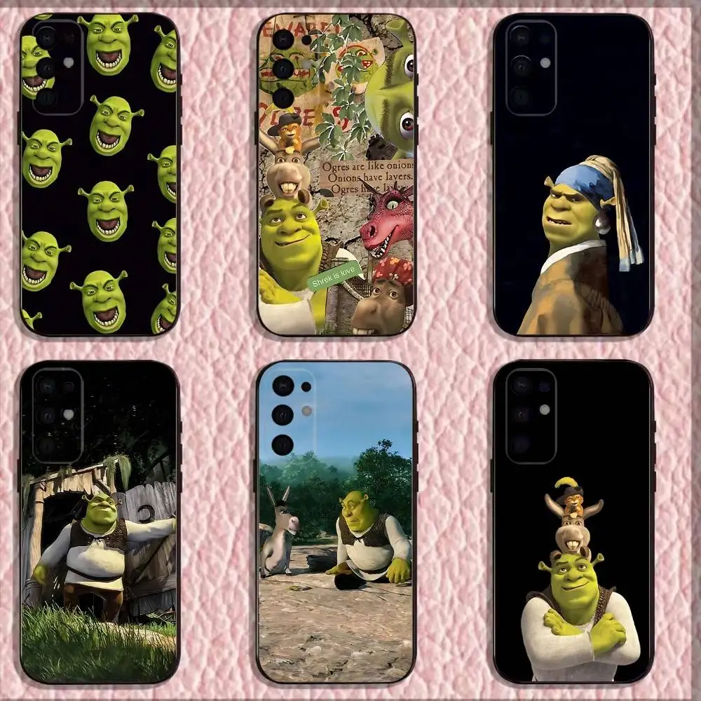 

S-Shrek-s Cartoon Funny Phone Case For Samsung S 25,24,23,22,30,21,10,9,Ultra,Plus,Lite,FE,4,5G Black Soft Case
