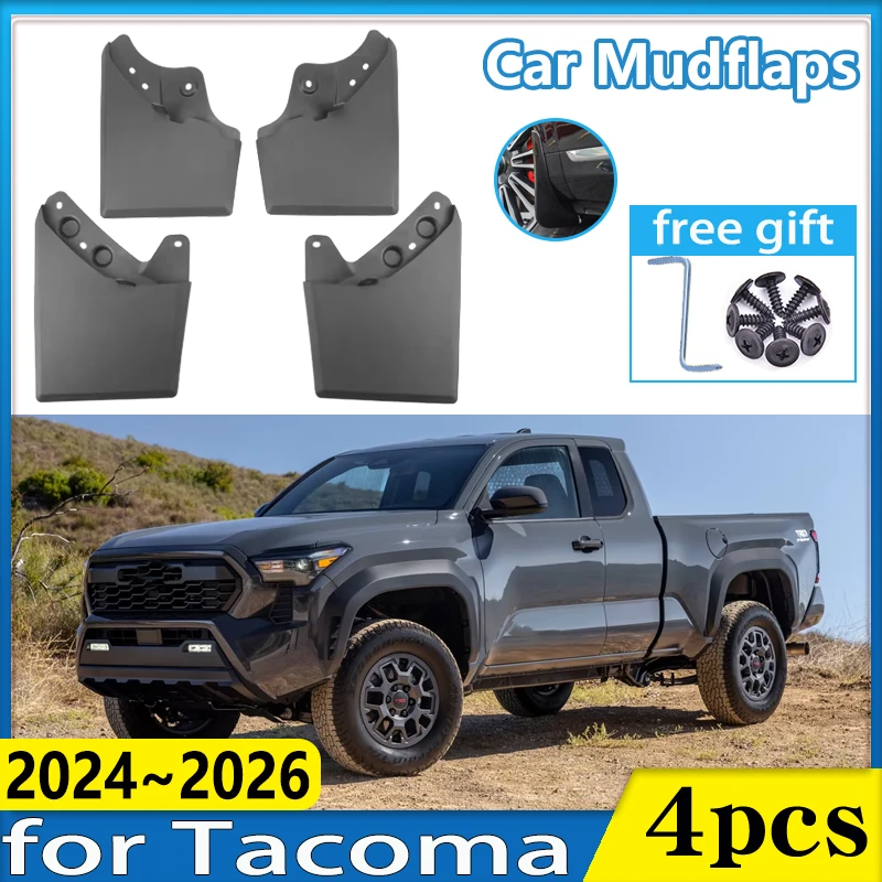 

Car Front Wheel Fender for Toyota Tacoma N400 2024 2025 2026 4th Gen Mudflaps Mudguards Anti-splash Mud Flaps Guard Accessories