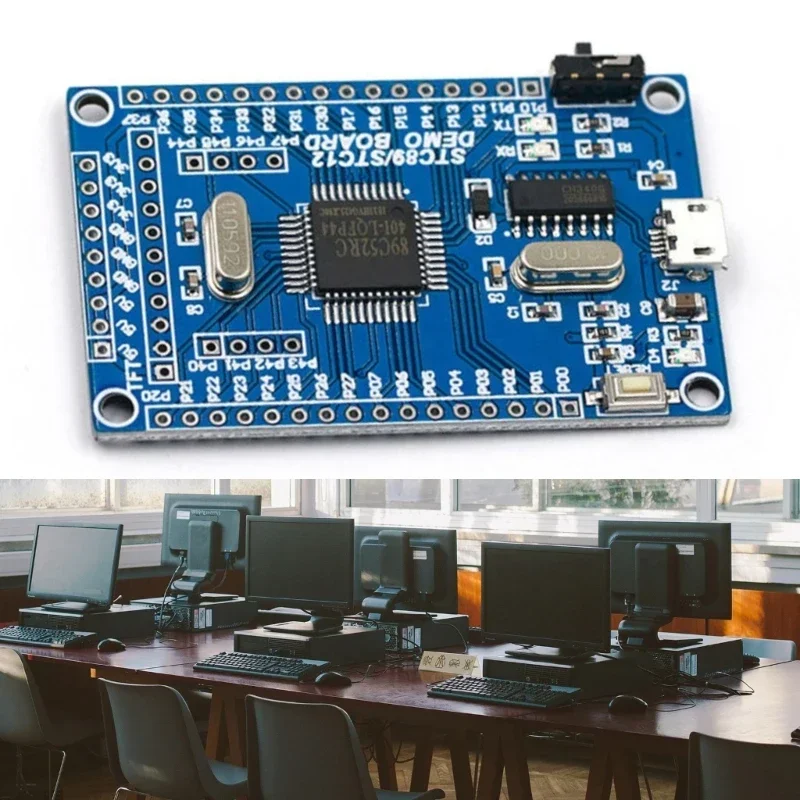 51 SCM Minimum moederbord STC89C52 STC51 STC89C52RC Ontwikkeling Leerbord 1,44 kleuren LCD