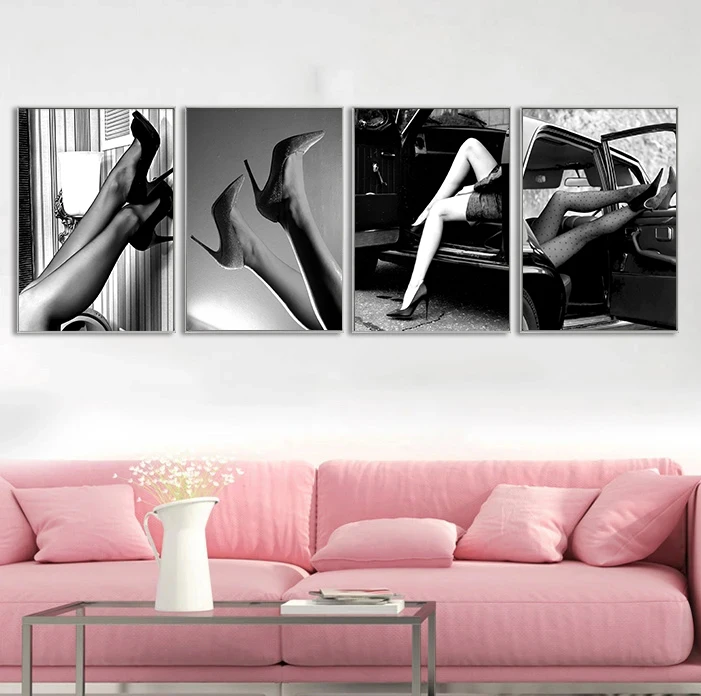 Chimpanzee Woman Beach Cowboy Classic Car Eiffel Tower Sexy Girl Poster and Canvas Printing Wall Art Picture for Room Home Decor