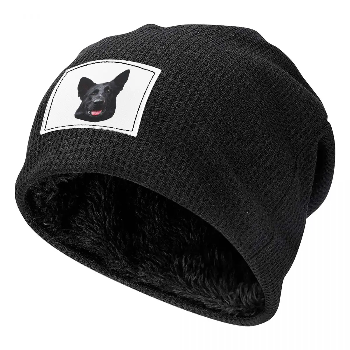 Black German Shepherd Dog - Stunning Beanies Caps Fleece-Lined Bonnet Hat Warm Fashion Autumn Winter Outdoor Skullies Hats