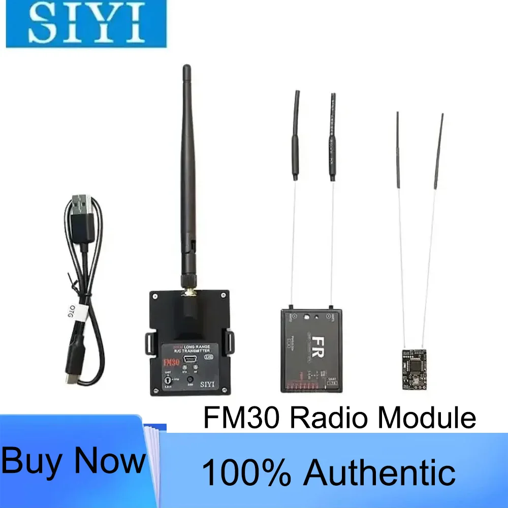 

SIYI FM30 Long Range Radio Module - 30KM 2.4G, Supports ExpressLRS & OpenTX, Bluetooth Telemetry, Mini Receiver for RC Plane