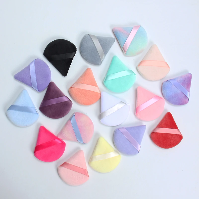 2 milwautriangle Powder Puff Face Makeup spugna Soft Velvet Cosmetic Puff Blender Beauty Foundation Sponge Make up accessori