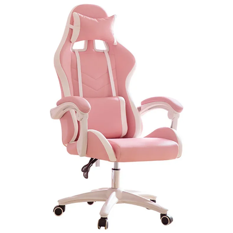 Pink color adjustable height game Office chair Game chair Computer chair game