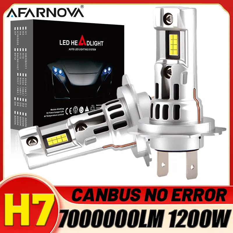 

2PC Led H4 H7 9007 9005 9006 H13 H1 H3 LED Canbus Headlight Bulb CSP Fanless With High & Low Beam for Car Motorcycle Auto Headla
