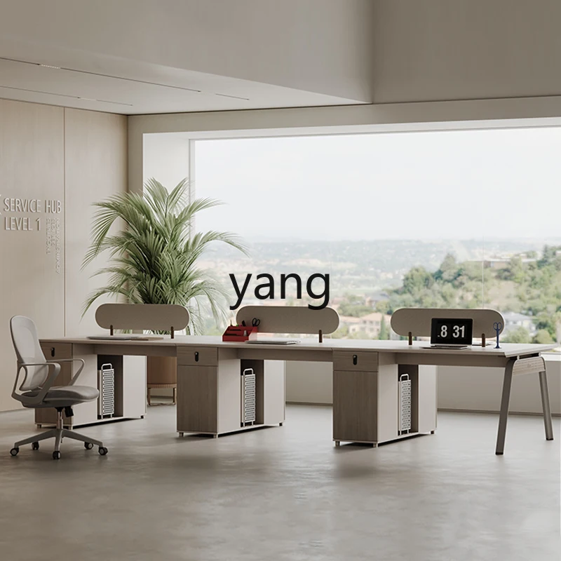 LMstaff desk simple modern office computer card seat screen workstation tables and chairs